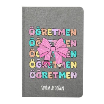 2026 Tarihli Öğretmen Tasarımlı Gri Ajanda 17X24 Cm online tasarla