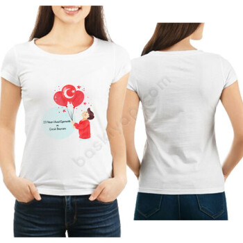 23 Nisan Çocuk Bayramı 2 Baskılı Tişört online tasarla