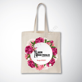 24 Kasım Öğretmenler Günü Baskılı Çanta online tasarla