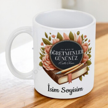 24 Kasım Öğretmenler Günü Tasarımlı Baskılı Kupa online tasarla