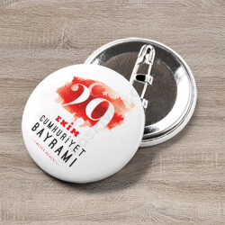 29 Ekim Tasarım Baskılı Buton Rozet online tasarla