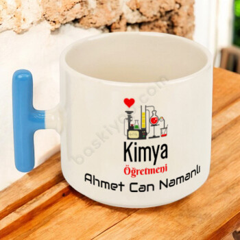 Kimya Öğretmeni Mavi T Fincan online tasarla
