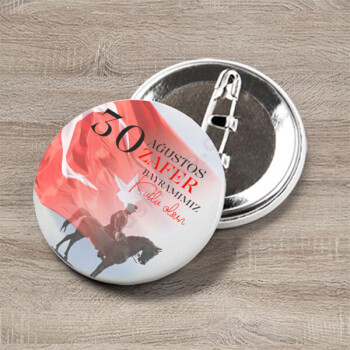 30 Ağustos Zafer Bayramı  4.4X 4.4 Cm Buton Rozet online tasarla