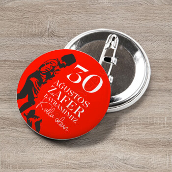 30 Ağustos Zafer Bayramı Buton Rozet online tasarla