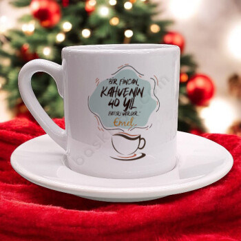 40 Yıl Hatır Tasarımlı Türk Kahvesi Fincanı online tasarla