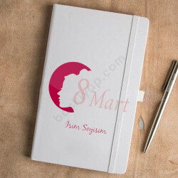 8 Mart Tasarım 2 Beyaz Ajanda online tasarla