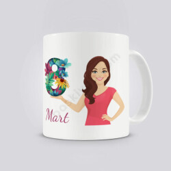 8 Mart Tasarım Kupa Bardak online tasarla