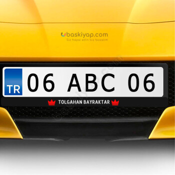 Ad Soyad Kişiye Özel Araç Plakalık online tasarla