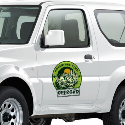 Adventure Time Offroad Sticker online tasarla