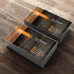 Ahşap Görünümlü Kartvizit online tasarla