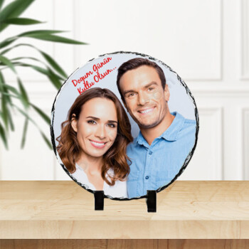 Aileye Özel Yuvarlak Taş Çerçeve online tasarla