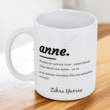 Anne Kelime Anlamı Kupa Bardak online tasarla