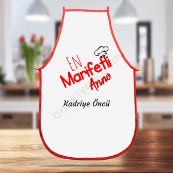 Annelere Özel Beyaz Mutfak Önlüğü online tasarla