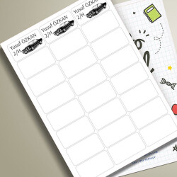 Arabalı Okul Etiketi online tasarla