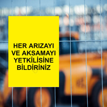 Arızayı Ve Aksamayı Yetkiliye Bildiriniz Etiketi online tasarla