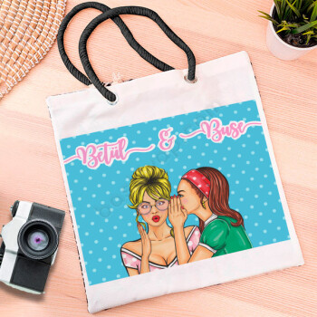 Arkadaşa Özel Pop Art Baskılı Tasarım Bez Çanta online tasarla