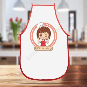 Aşçıkız  Karakter Tasarımlı Beyaz Mutfak Önlüğü online tasarla