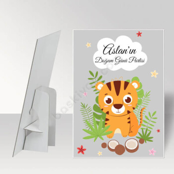 Aslan Tasarımlı Karşılama Panosu online tasarla