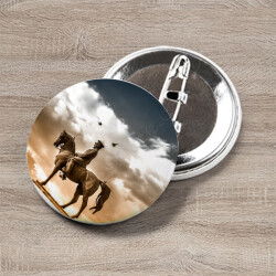 Atatürk Heykeli Buton Rozet online tasarla