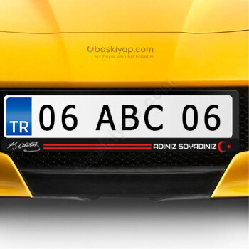 Atatürk İmzalı - Kişiye Özel İsimli Araç Plakalık online tasarla