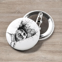 Atatürk Karakalem Buton Rozet online tasarla