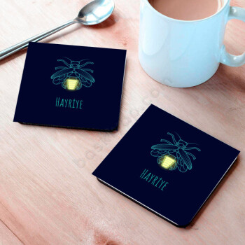 Ateş Böcekli Bardak Altlığı online tasarla