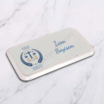 Avukata Özel Yaka İsimliği online tasarla