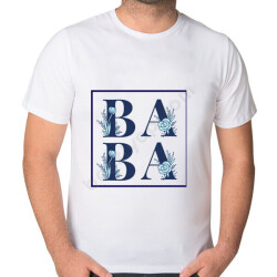 Baba Yazılı Beyaz Erkek Tişört online tasarla