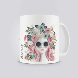 Bahar Kadını 13 Tasarımlı Kendin Tasarla Baskılı Kupa online tasarla