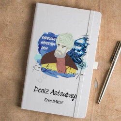 Barbaros Hayrettin Paşa Tasarım Beyaz Defter Ajanda online tasarla