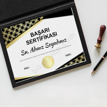 Başarı Sertifikası 3 online tasarla