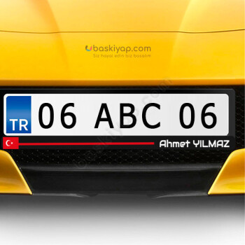 Bayrak Desenli Araç Plakalık online tasarla