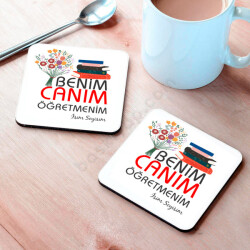 Benim Canım Öğretmenim Temalı Bardak Altlığı online tasarla