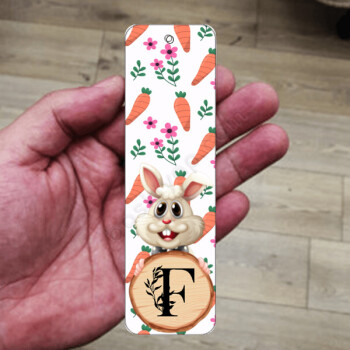 Beyaz Tavşan Tasarımlı Metal Kitap Ayracı online tasarla