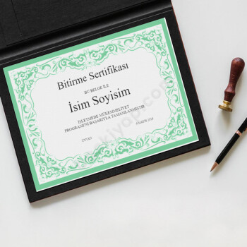 Bitirme Sertifikası online tasarla