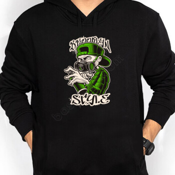 Broklyn Style Baskılı Siyah Sweatshirt online tasarla