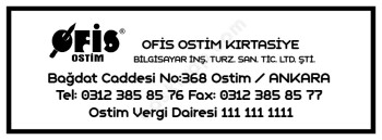 Çerçeveli Ve Vergi Numaralı Firma Kaşesi online tasarla