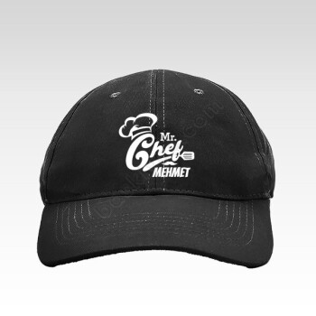Chef Tasarımlı Siyah  Şapka online tasarla