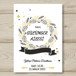 Çiçek Çerçeveli Davetiye 10X15 online tasarla