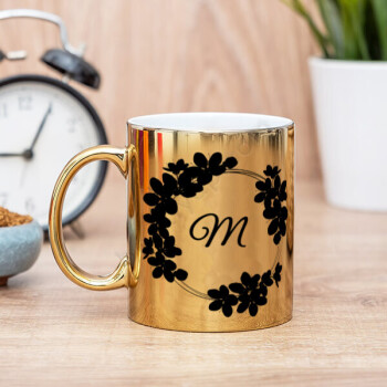 Çiçek Çerçeveli  Harfli Kupa online tasarla