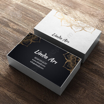 Çiçek Desenli Peyzaj Kartviziti online tasarla