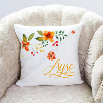 Çicek Desenli Yastık Kılıfı online tasarla