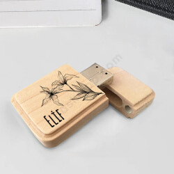 Çiçek Detaylı Flash Bellek online tasarla