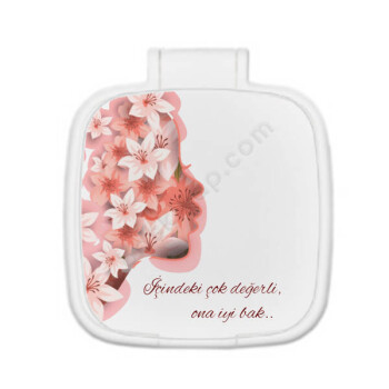 Çiçek Kadın Tasarımlı Kare Ayna online tasarla