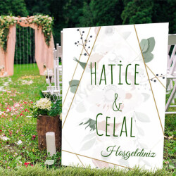 Çiçek Tasarımlı Ayaklı Pano online tasarla