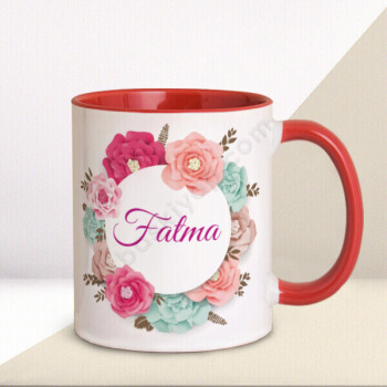 Çiçekli Anneler Günü Tasarımlı Kupa online tasarla