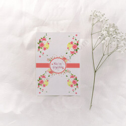 Çiçekli Bohça Kartı online tasarla