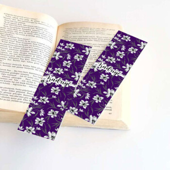 Çiçekli Kitap Ayracı online tasarla