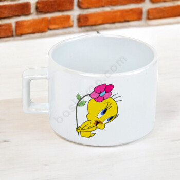 Çiçekli Tweety Baskılı Kendin Tasarla Kahve Fincanı online tasarla