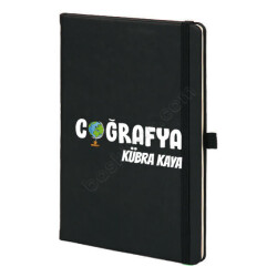 Coğrafya Öğretmeni Tasarım Siyah Ajanda online tasarla